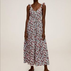 MANGO Floral print long dress